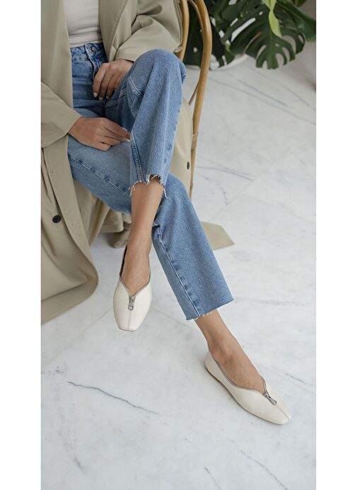 Andoni Ekru Hakiki Deri Babet - Görsel 2