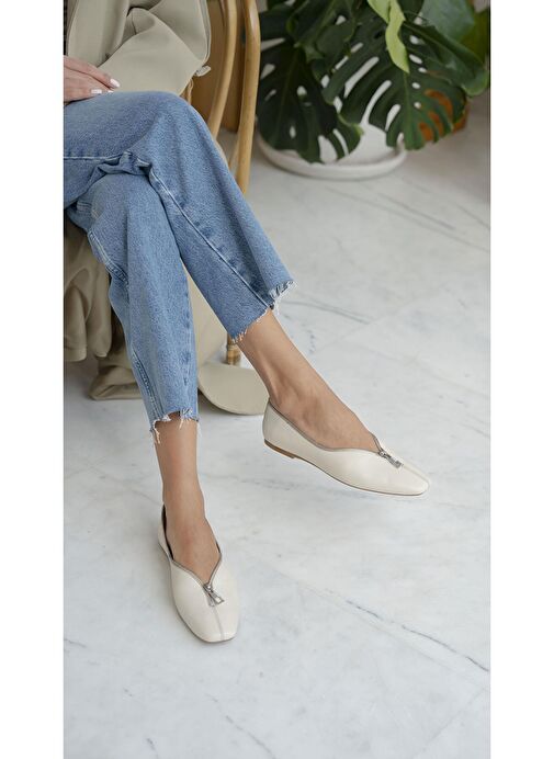 Andoni Ekru Hakiki Deri Babet - Görsel 3