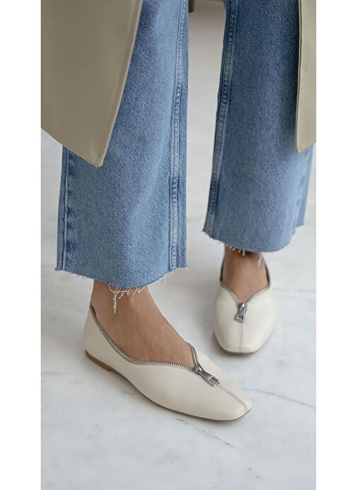 Andoni Ekru Hakiki Deri Babet - Görsel 4