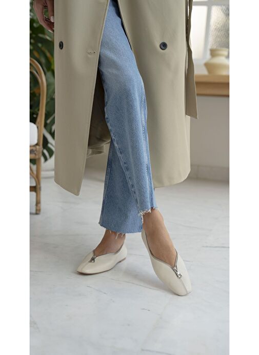 Andoni Ekru Hakiki Deri Babet - Görsel 5