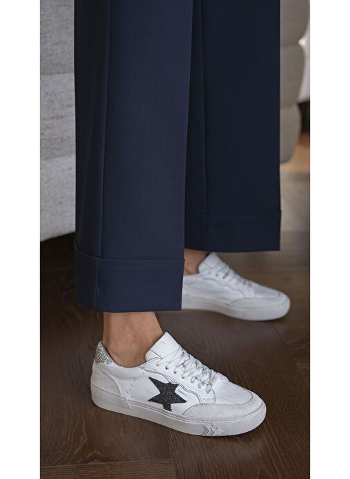 Harden Beyaz Hakiki Deri Spor Ayakkabı - Görsel 4