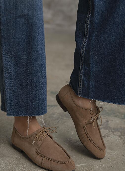 Carter Camel Süet Hakiki Deri Makosen Ayakkabı - Görsel 2