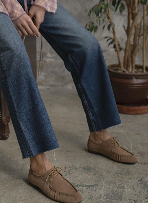 Carter Camel Süet Hakiki Deri Makosen Ayakkabı - Görsel 3