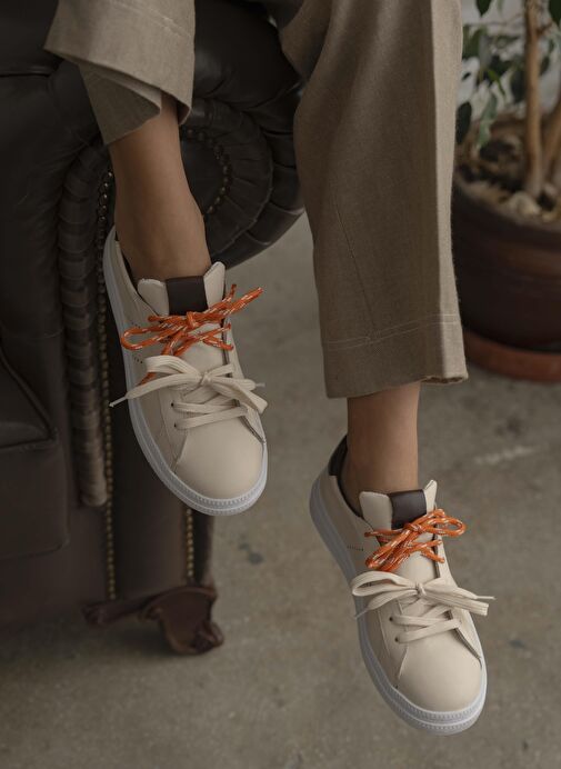 Sedorf Bej Hakiki Deri Spor Ayakkabı - Görsel 2