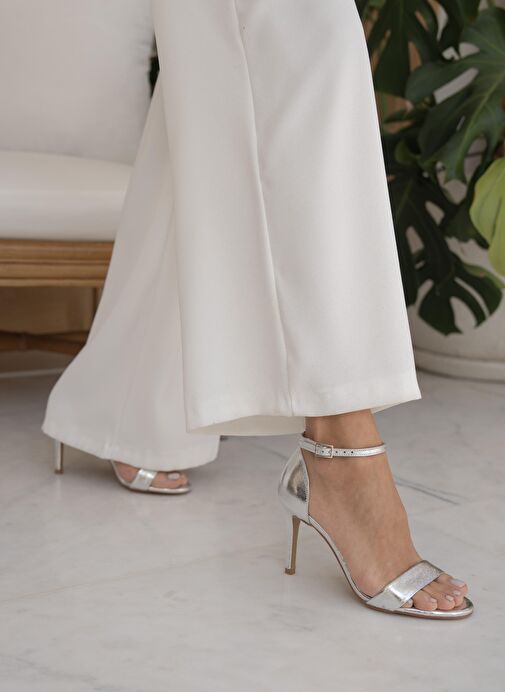 Yolette Lame Hakiki Deri Topuklu Ayakkabı - Görsel 2