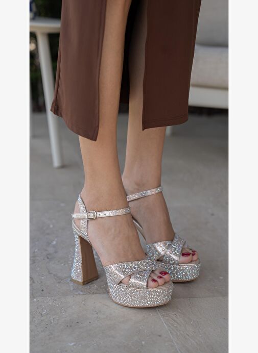 Sabonis Dore Taşlı Topuklu Ayakkabı - Görsel 2