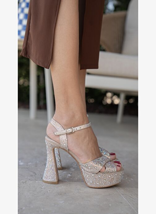 Sabonis Dore Taşlı Topuklu Ayakkabı - Görsel 5