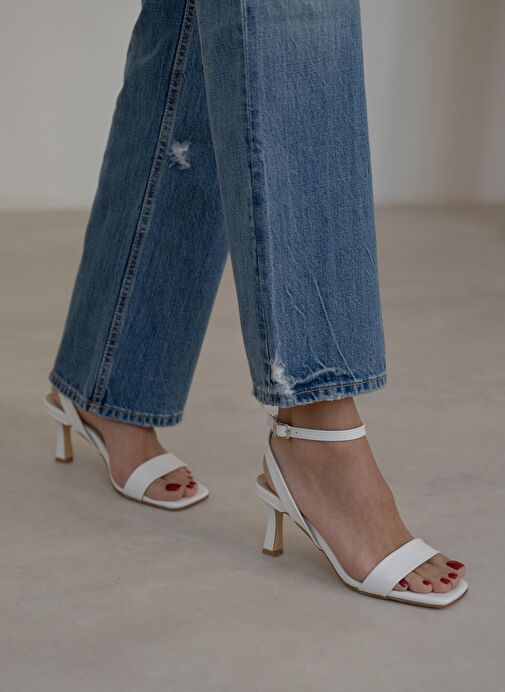 Waylon Beyaz Topuklu Ayakkabı - Görsel 2