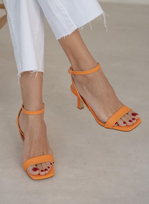 Waylon Turuncu Topuklu Ayakkabı - Görsel 4