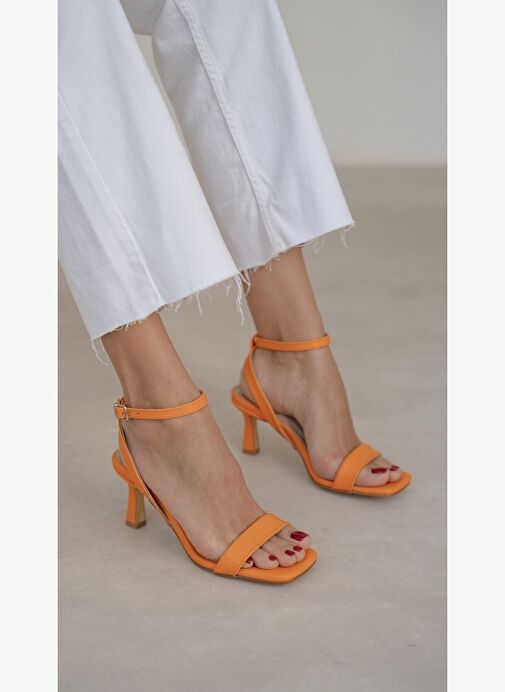 Waylon Turuncu Topuklu Ayakkabı - Görsel 5