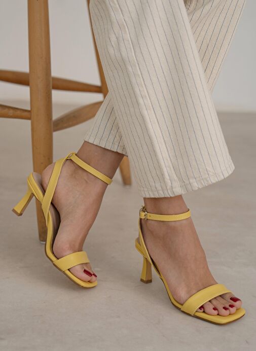 Waylon Sarı Topuklu Ayakkabı - Görsel 6