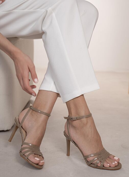 Evander Vizon Rugan Hakiki Deri Topuklu Ayakkabı - Görsel 5