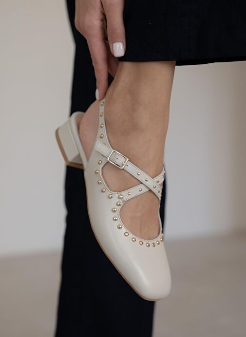 Exter Ekru Hakiki Deri Makosen Ayakkabı - Görsel 2
