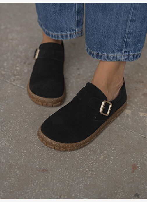 Hiva Siyah Hakiki Süet Kadın MAKOSEN - Görsel 3