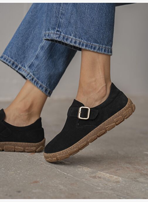 Hiva Siyah Hakiki Süet Kadın MAKOSEN - Görsel 4