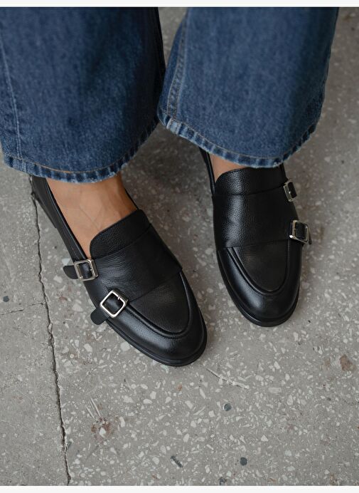 Vely Siyah Hakiki Deri Kadın MAKOSEN - Görsel 5