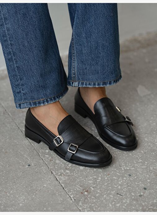 Vely Siyah Hakiki Deri Kadın MAKOSEN - Görsel 6