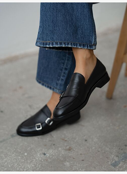 Vely Siyah Hakiki Deri Kadın MAKOSEN - Görsel 4