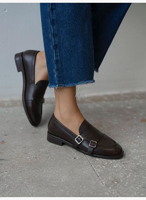 Vely Kahve Hakiki Deri Kadın MAKOSEN - Görsel 3