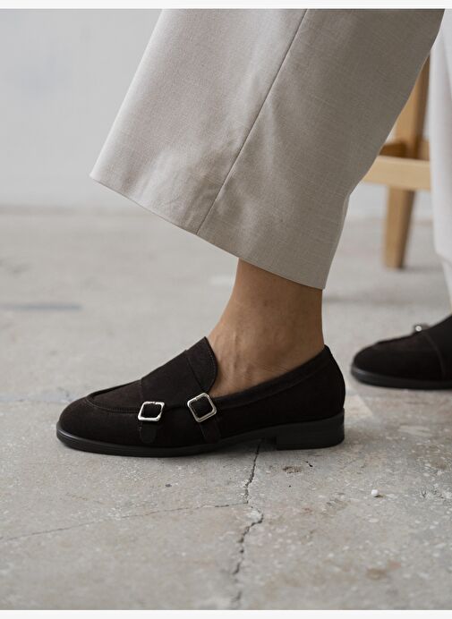 Vely Kahve Süet Hakiki Deri Kadın MAKOSEN - Görsel 5