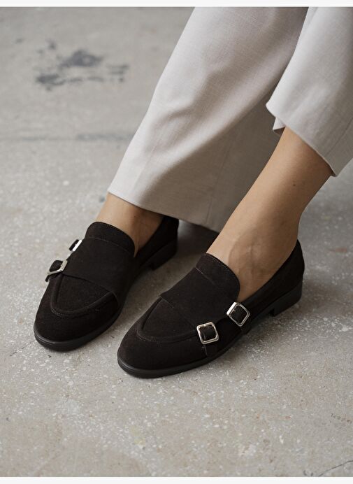 Vely Kahve Süet Hakiki Deri Kadın MAKOSEN - Görsel 4