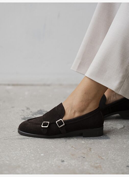 Vely Kahve Süet Hakiki Deri Kadın MAKOSEN - Görsel 2