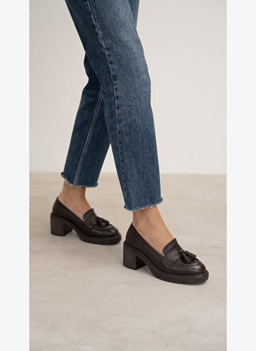 Rilsa Kahve Hakiki Deri Kadın MAKOSEN - Görsel 2