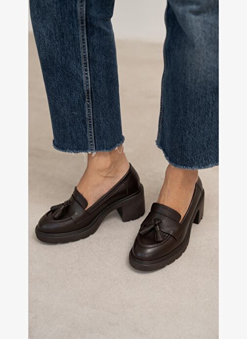 Rilsa Kahve Hakiki Deri Kadın MAKOSEN - Görsel 3