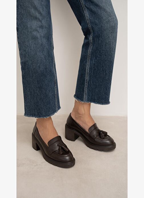 Rilsa Kahve Hakiki Deri Kadın MAKOSEN - Görsel 5