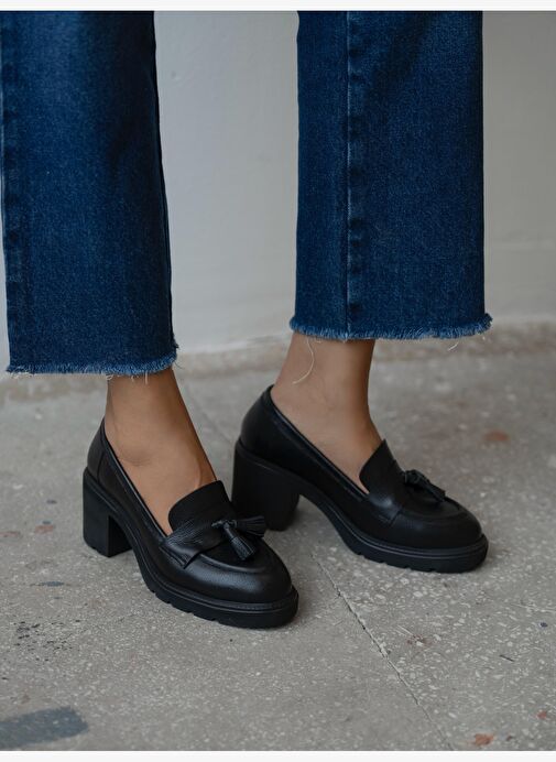 Rilsa Siyah Hakiki Deri Kadın MAKOSEN - Görsel 5