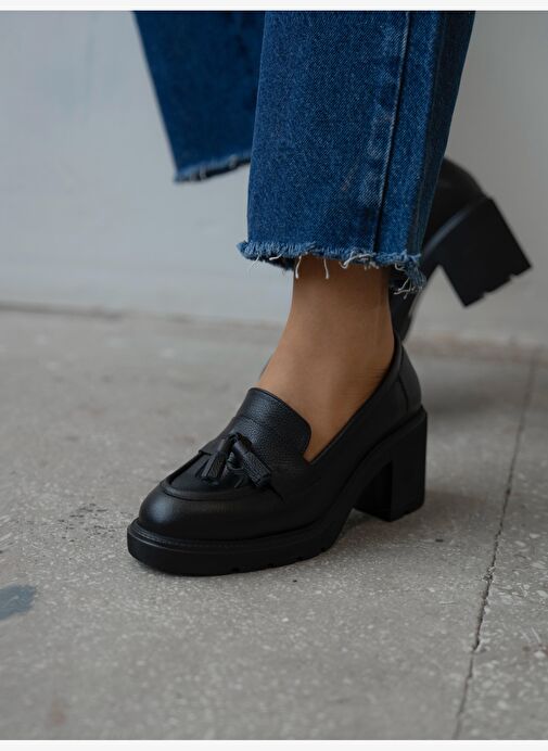 Rilsa Siyah Hakiki Deri Kadın MAKOSEN - Görsel 3