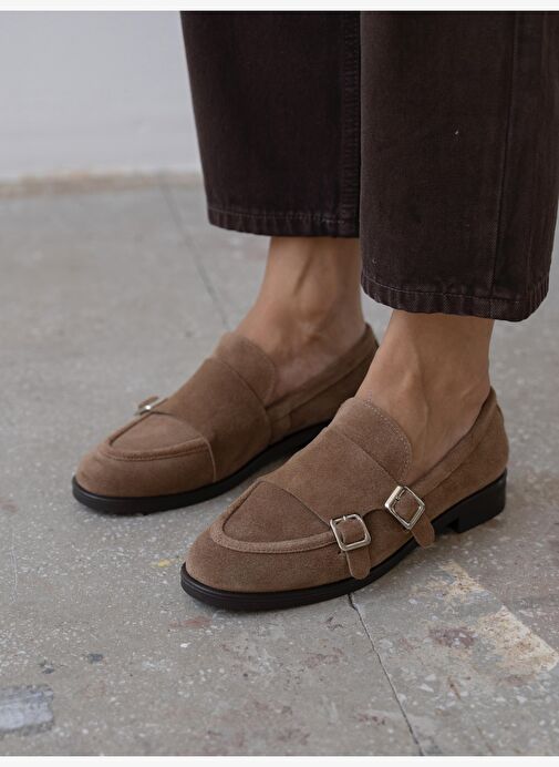 Vely Camel Süet Hakiki Deri Kadın MAKOSEN - Görsel 4