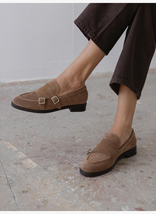 Vely Camel Süet Hakiki Deri Kadın MAKOSEN - Görsel 3