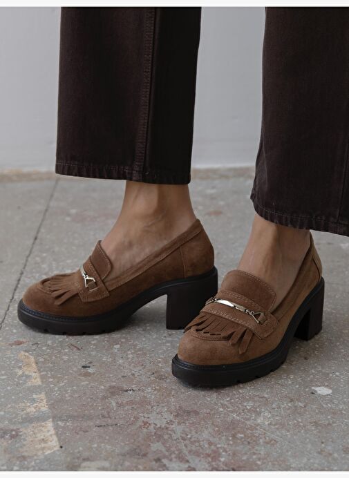 Epis Camel Süet Hakiki Deri Kadın MAKOSEN - Görsel 2