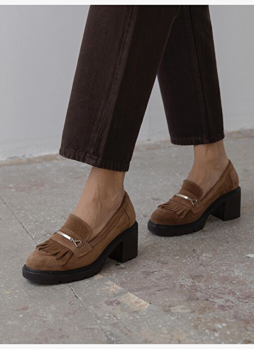 Epis Camel Süet Hakiki Deri Kadın MAKOSEN - Görsel 3