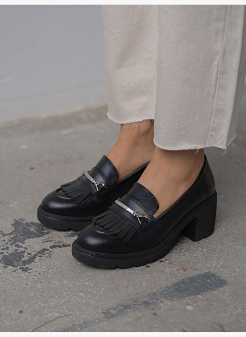 Epis Siyah Hakiki Deri Kadın MAKOSEN - Görsel 5