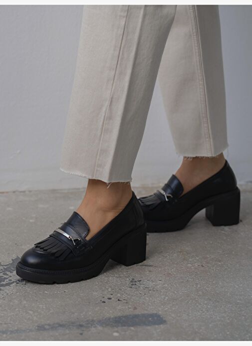 Epis Siyah Hakiki Deri Kadın MAKOSEN - Görsel 3