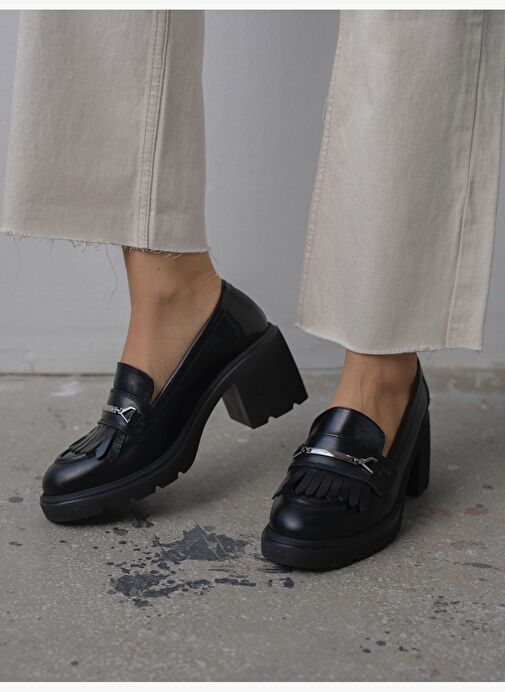 Epis Siyah Hakiki Deri Kadın MAKOSEN - Görsel 4