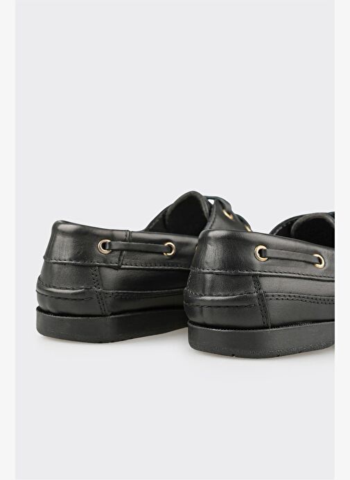 Siyah Deri Erkek Günlük Ayakkabı - Görsel 6