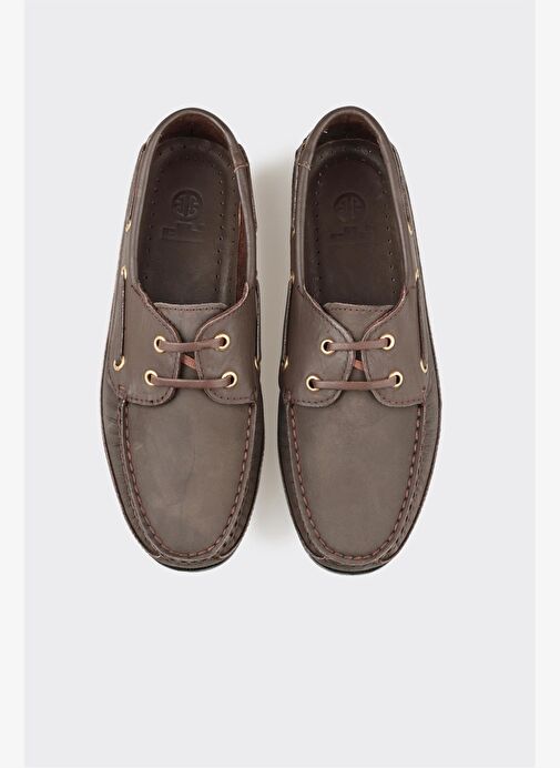 Kahve Deri Erkek Günlük Ayakkabı - Görsel 5