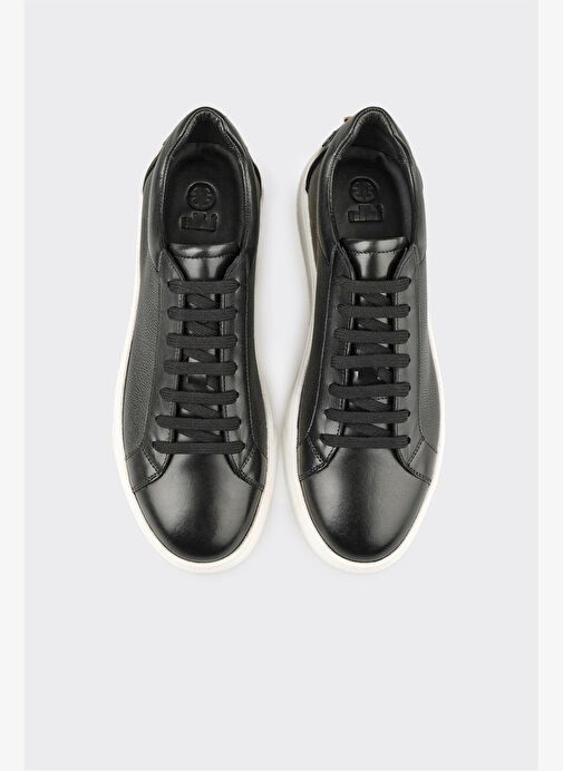 Siyah Deri Erkek Spor Ayakkabı - Görsel 5