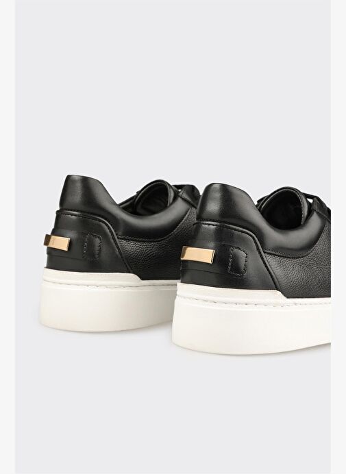 Siyah Deri Erkek Spor Ayakkabı - Görsel 6