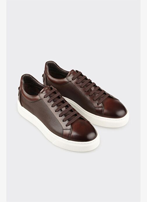 Kahve Deri Erkek Spor Ayakkabı - Görsel 3