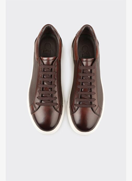Kahve Deri Erkek Spor Ayakkabı - Görsel 5