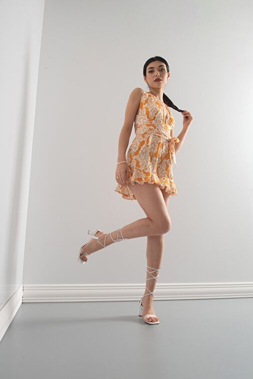 801 Beyaz Cilt Topuklu Kadın Sandalet - Görsel 9