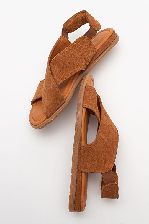 Luvi Shoes Luvi Shoes Taba Süet 706 Hakiki Deri Taba Suet Kadın Sandalet Boyner'de! Taba Süet - 4. görsel