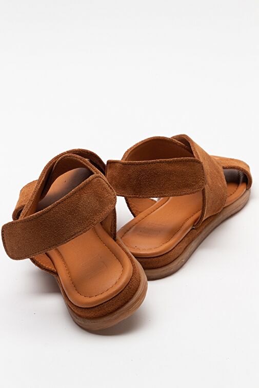 Luvi Shoes Luvi Shoes Taba Süet 706 Hakiki Deri Taba Suet Kadın Sandalet Boyner'de! Taba Süet - 6. görsel