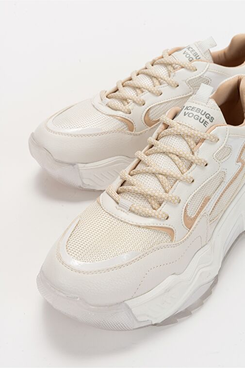 Luvi Shoes Bej Kadın Sneaker 98-65100 - Görsel 3