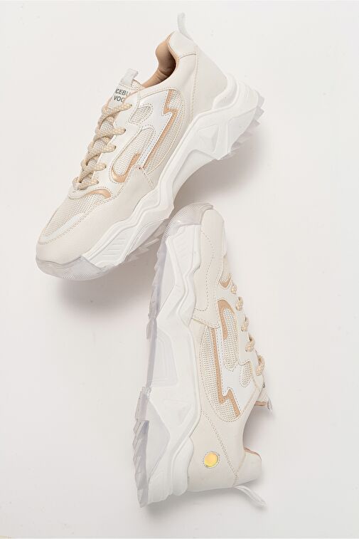 Luvi Shoes Bej Kadın Sneaker 98-65100 - Görsel 4