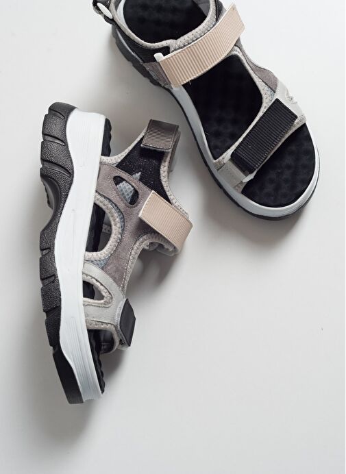 4740 Buz Siyah Multi Kadın Sandalet - Görsel 3